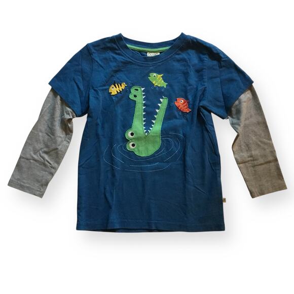 Frugi organic alligator & fish tee - Picture 1 of 4